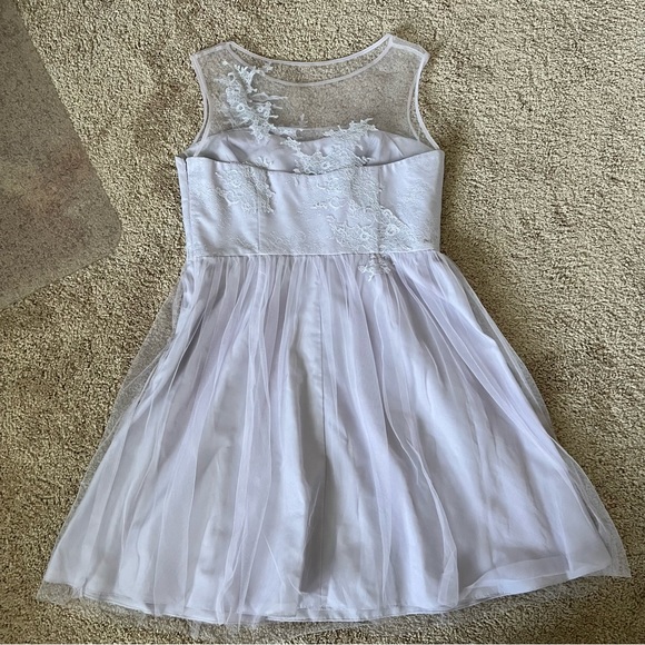 David’s Bridal Lace Detail Mini Dress | Size 14 | Like New - Picture 2 of 8